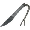 TOPS Knives TOPS SS07 Scalpel Fixed Black Traction Coated Blade Knife With Black Linen Micarta Handles