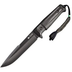Kizylar 0206 Delta Tactical Echelon Series Fixed Stainless Broad Tip Blade Knife With Black Kraton Handles