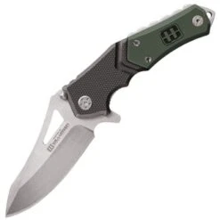 Lansky 7785 Responder Linerlock Fixed Blade Knife With Black And Green G10 Handle