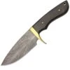 Damascus 1089HN Damascus Hunter Horn Handle Fixed Blade Knife