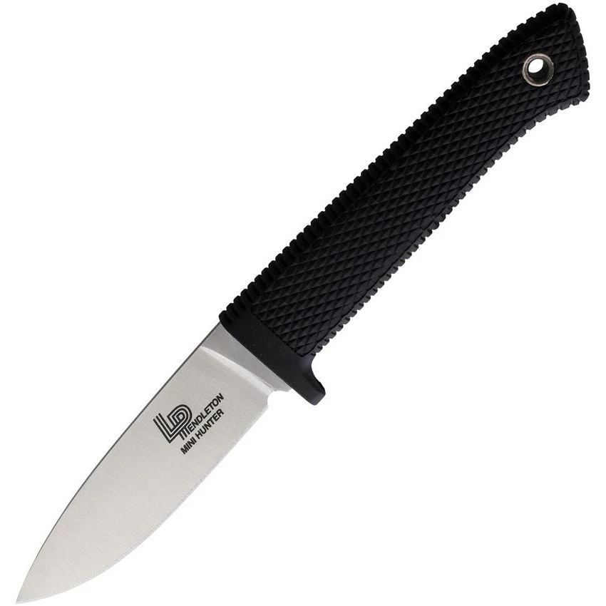 Cold Steel 36LPCM Pendleton Hunter Fixed Drop Point Blade Knife With Black Checkered Kray-Ex Handle