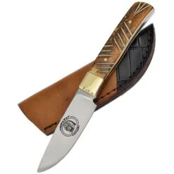 Frost CW986TB Little Fox Skinner Torch Standard Edge Stainless Skinner Blade & Bone Handles
