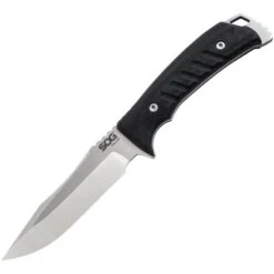 SOG UF1001BX PillAR USA Made Fixed Satin Finish Blade Knife With Black Micarta Handle