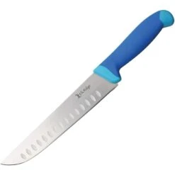 Elk Ridge 20005HF 20005HF Fixed Blade Knife With Blue Rubberized Nylon Handle