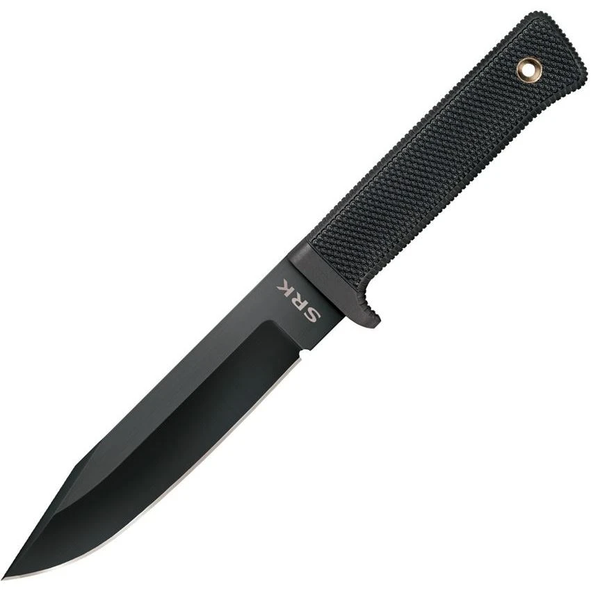 Cold Steel 49LCK SRK Fixed Blade Knife With Black Checkered Kray-Ex Handle