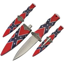 China Made 211467CF Boot Knife Confederate Flag